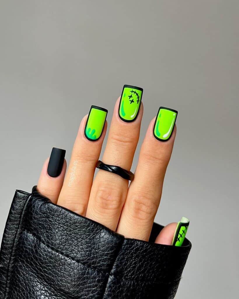 Acidic-Halloween-Comic-Nails