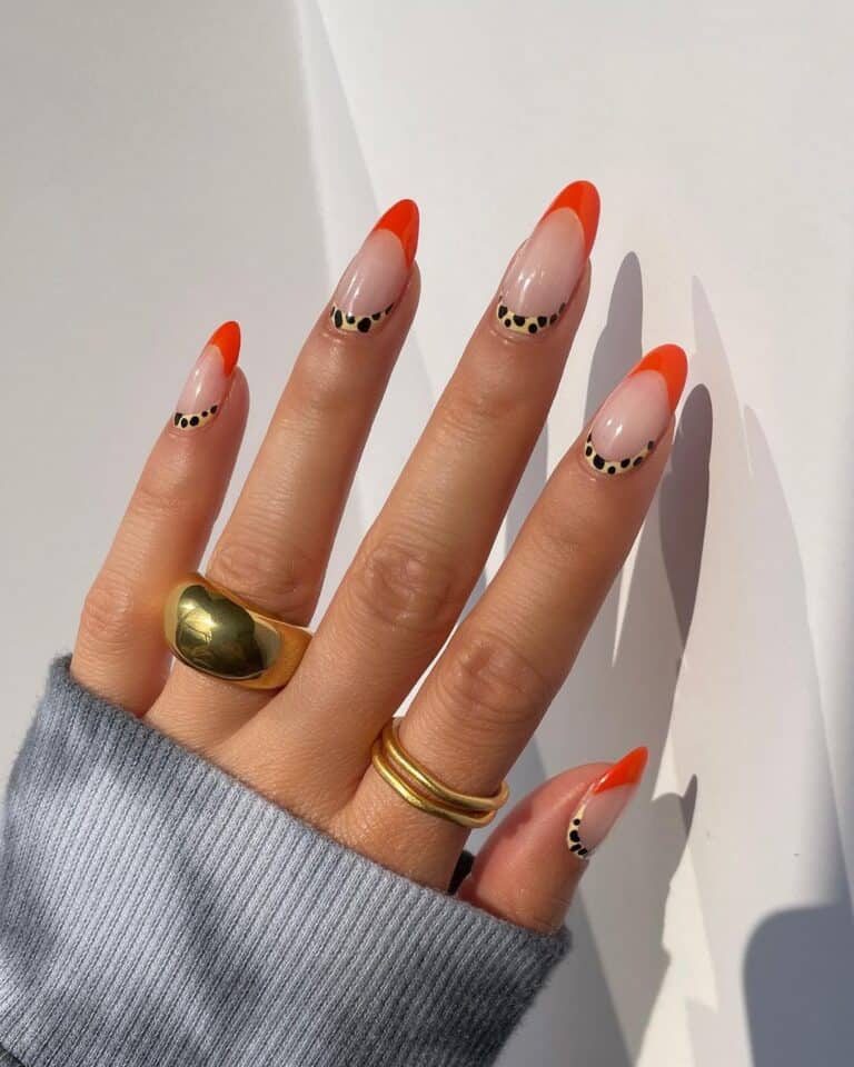 Autumn Yellow and Orange Nail Design