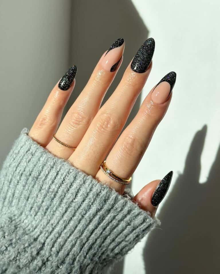 Black-Galaxy-December-Nails-for-NYE