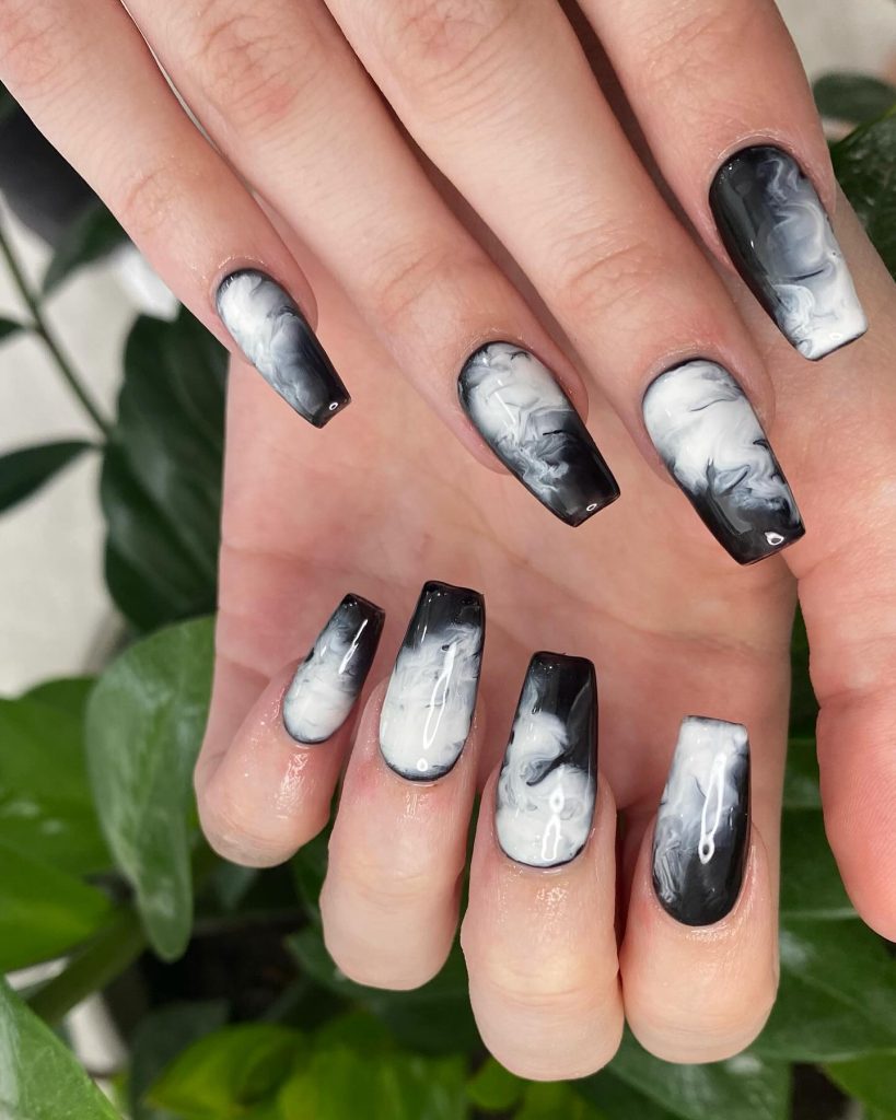 Black Pearl Luxury Graduation Nails