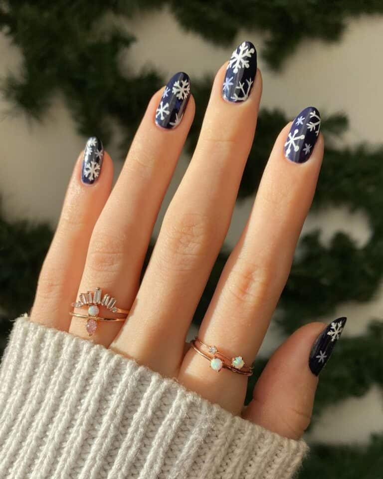 Blue Snowflake Prints