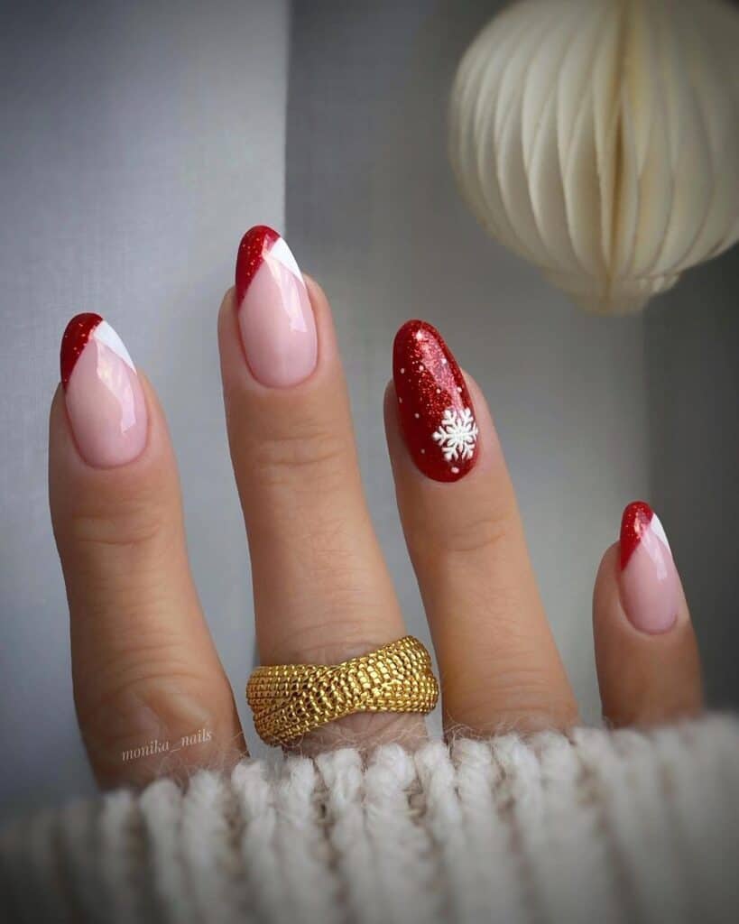 Chic-Red-Glitter-Nails-for-Christmas