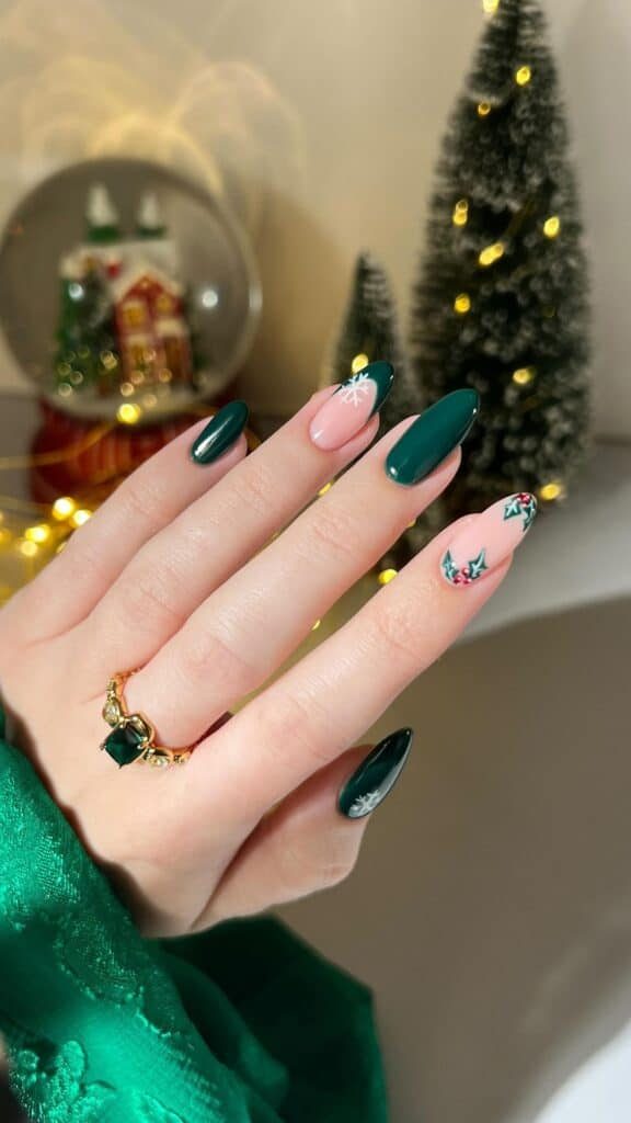 Classy-and-Clean-Green-Nails