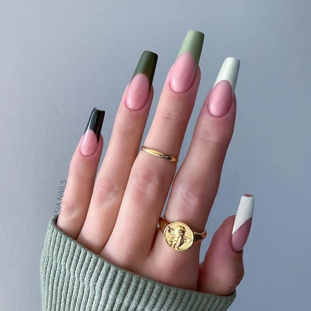Different Autumnal Green Colors