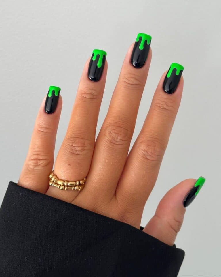 Dripping-Green-Acedic-Nails