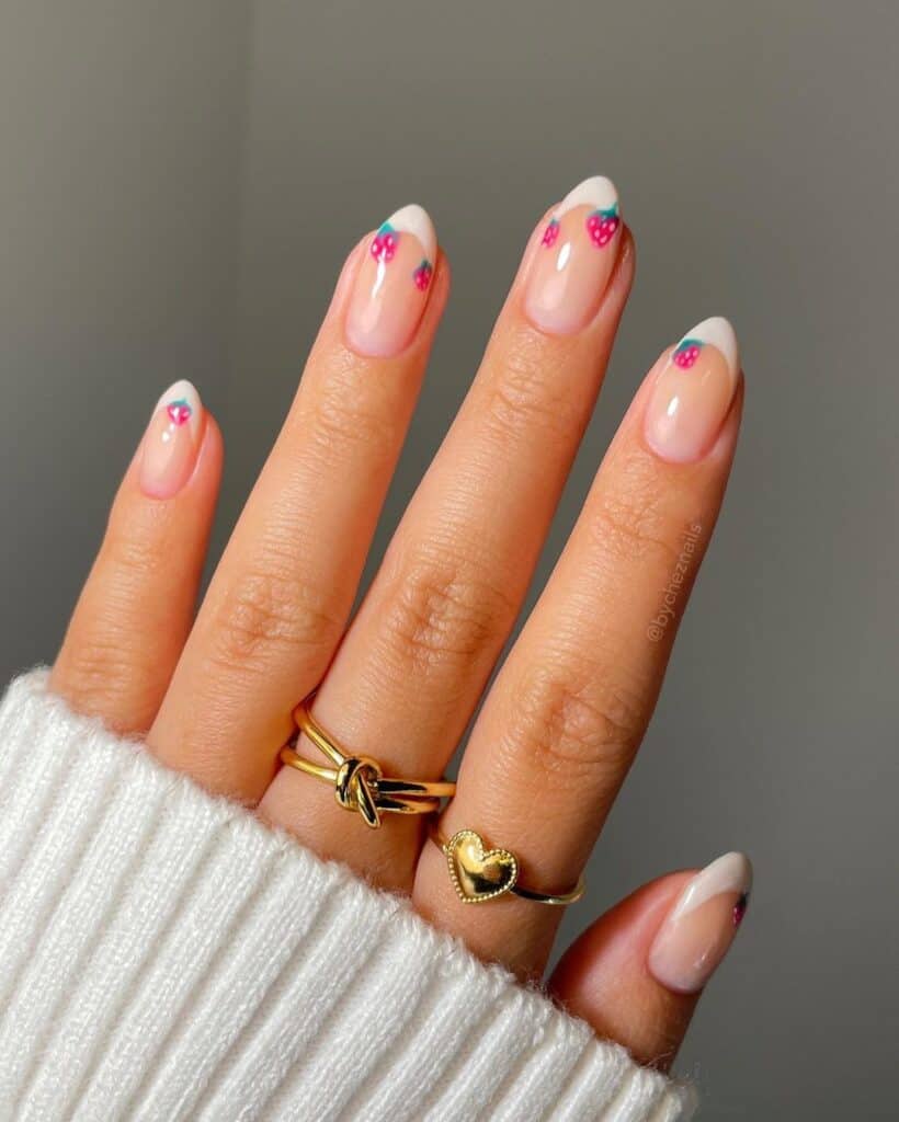 Emily-in-Paris-Strawberry-Nails