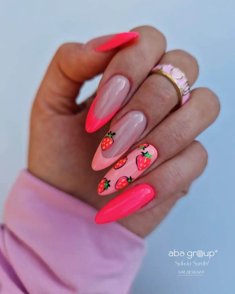 French-Long-Strawberry-Nails