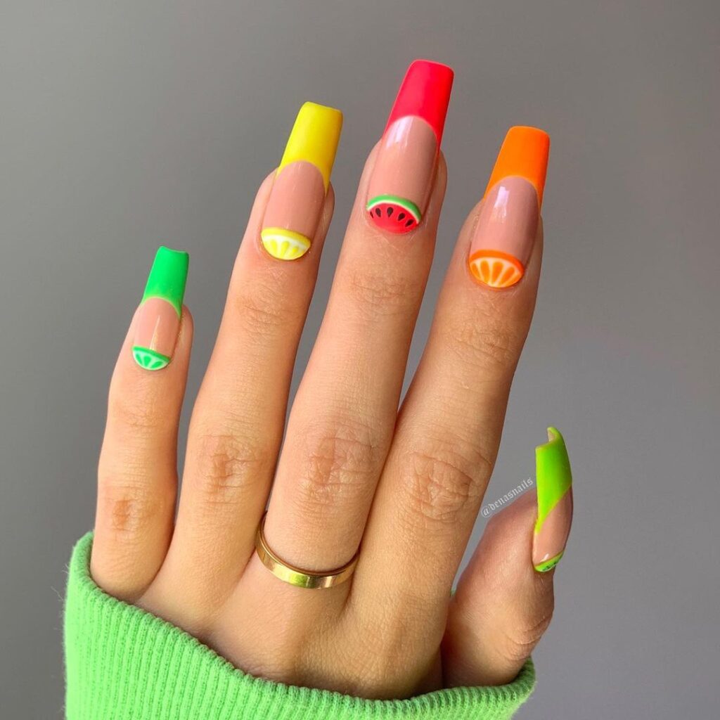 Half-Moon-Fruit-Nail-Designs