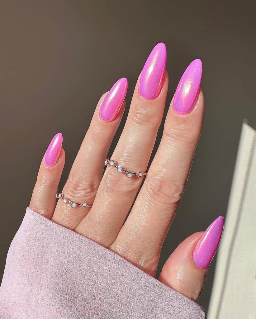Hot-Pink-and-a-Little-Spark-Nails