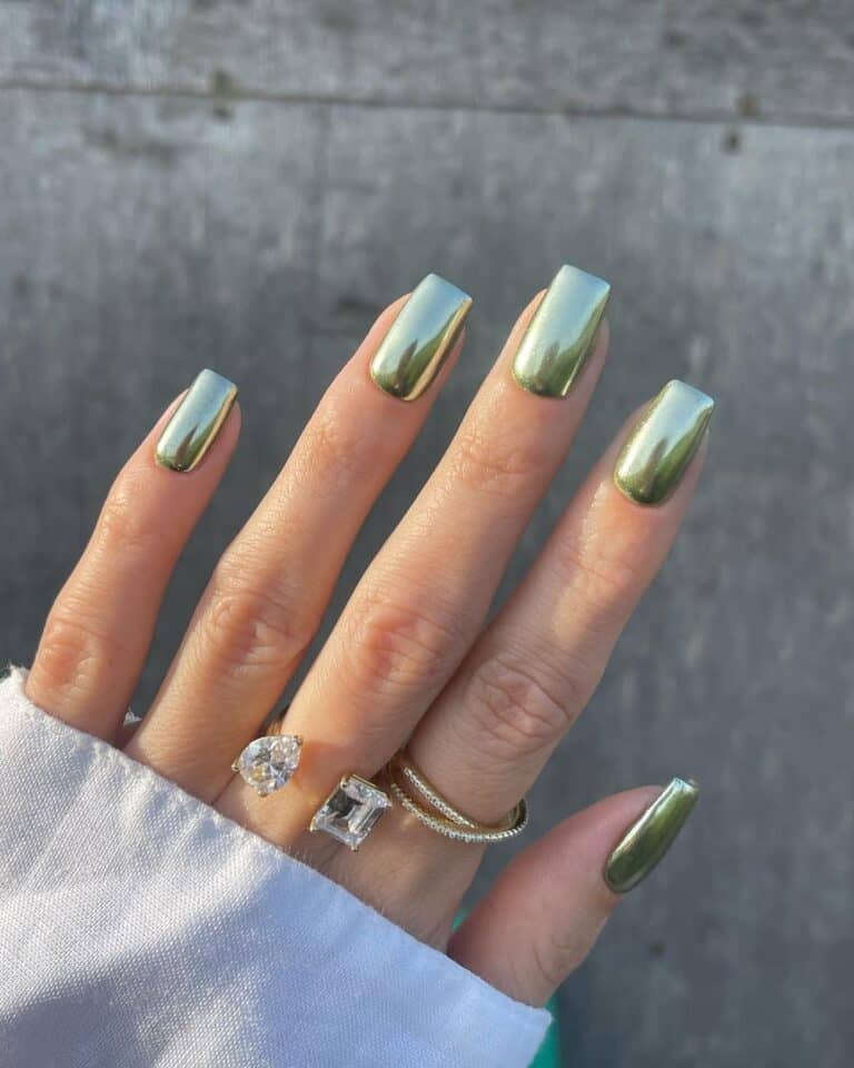 Khaki-Chrome-Nails