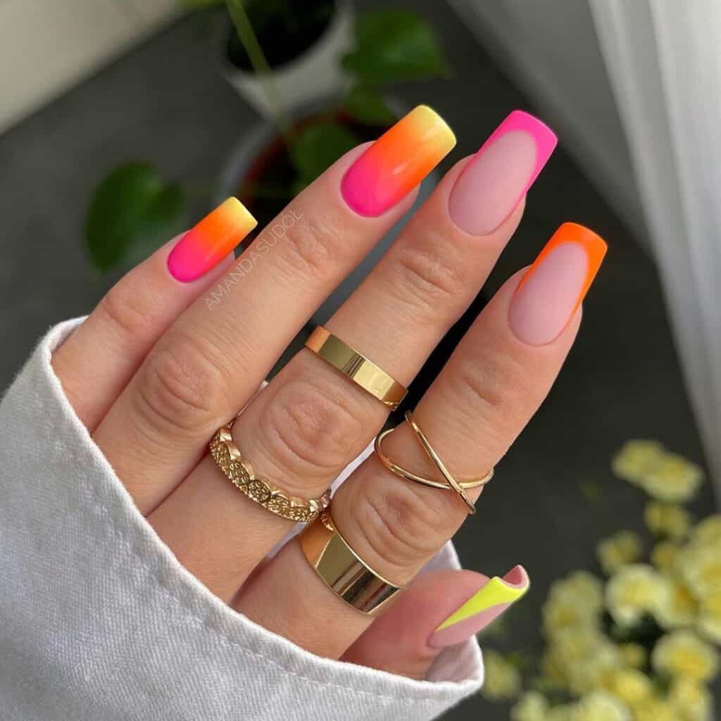 Neon-French-Tip-Nails
