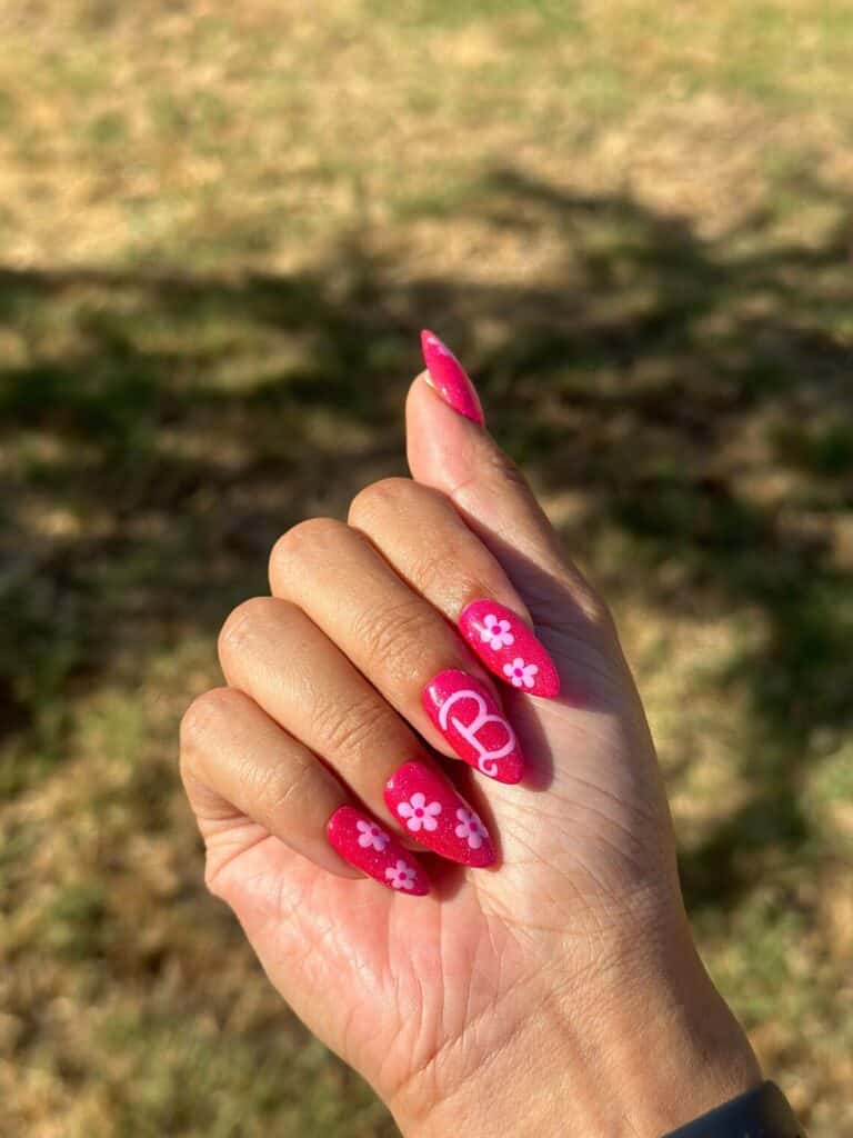 Pink Barbie Nails
