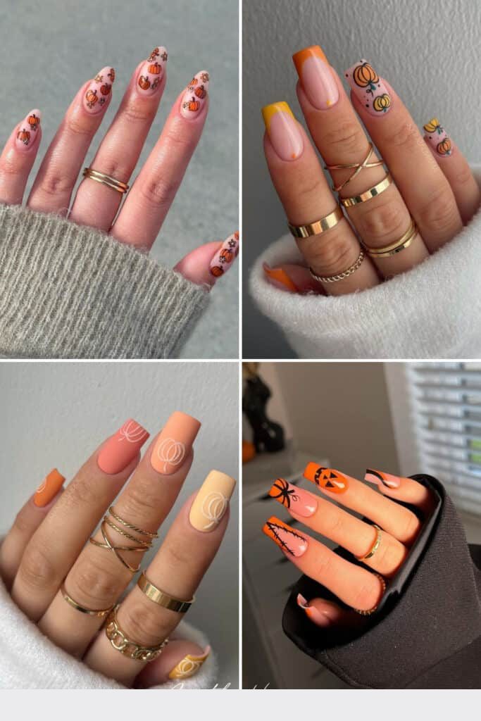 Pumpkin Nail Designs