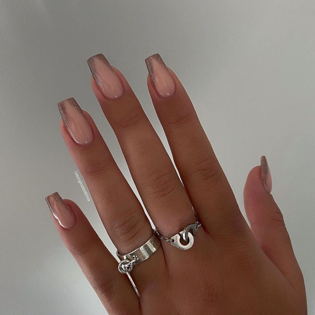 Reflective-Glitter-French-Tip-Nails