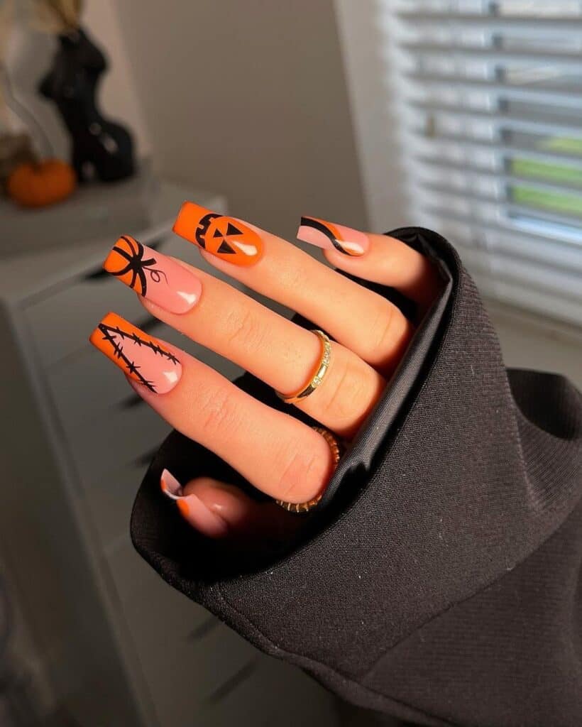 Spooky-Pumpkin-Nails-for-Halloween
