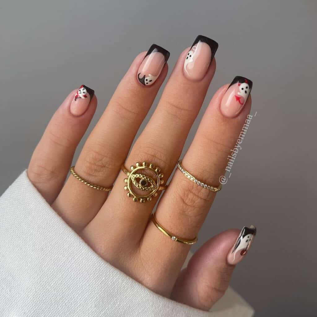 Trick-or-Treat-Short-Halloween-Nails