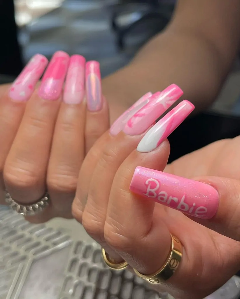 Another Version of Barbie Nails