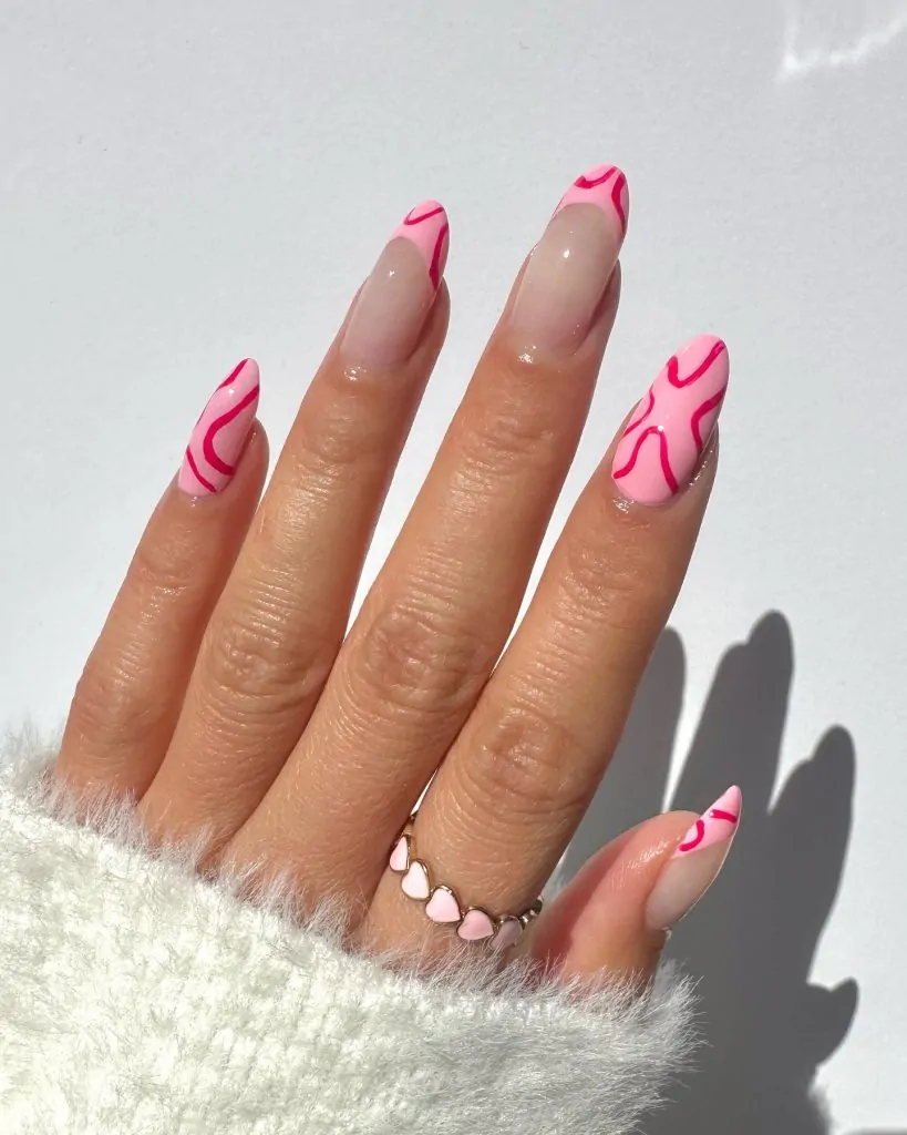 Barbie Nail Swirls
