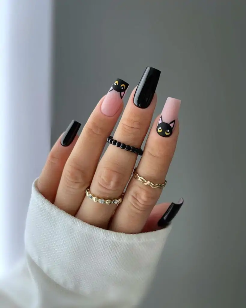 Black-Cat-Halloween-Nails-for-October