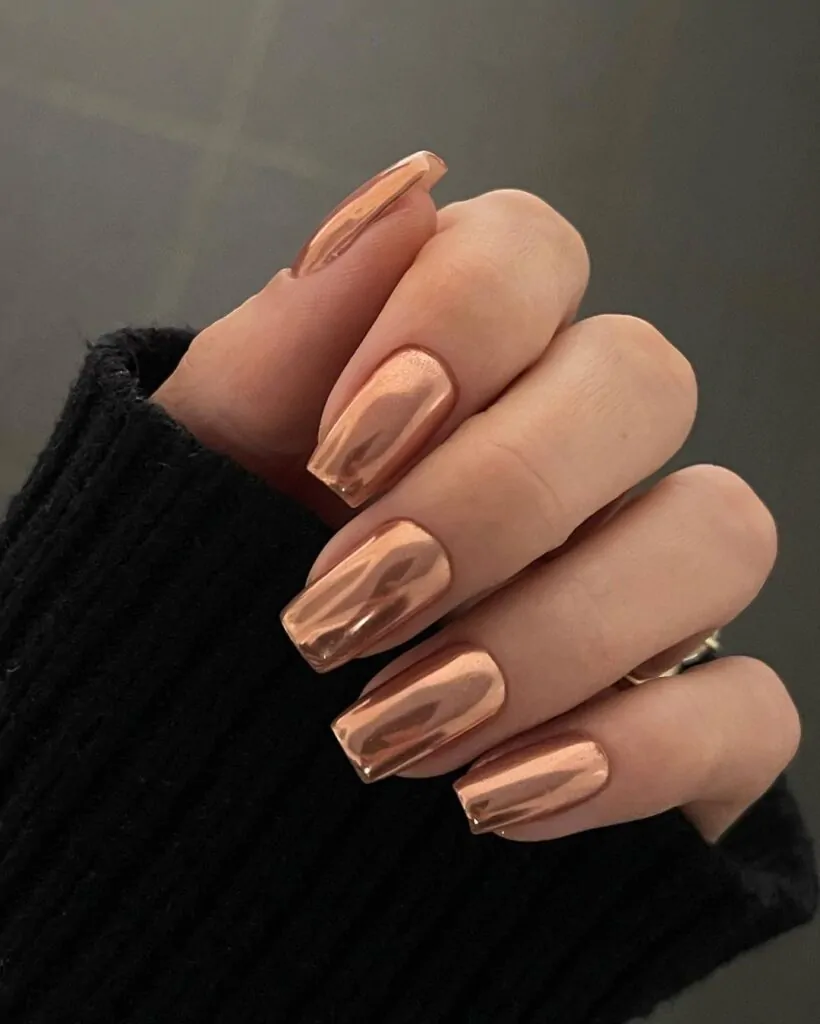 Brown-Chrome-Nails