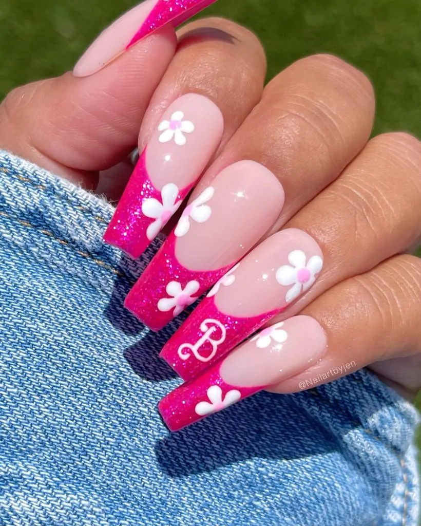 Classic Barbie Nails