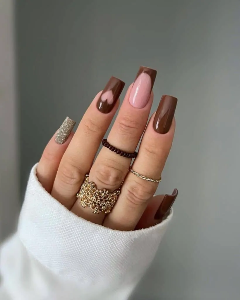 Classy-Chocolate-Brown-Nail-Designs