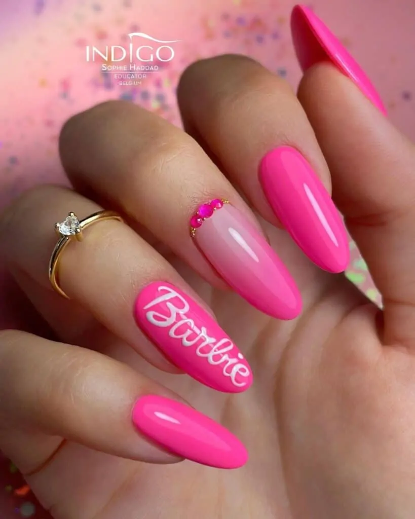 Cute-Barbie-Nail-Idea