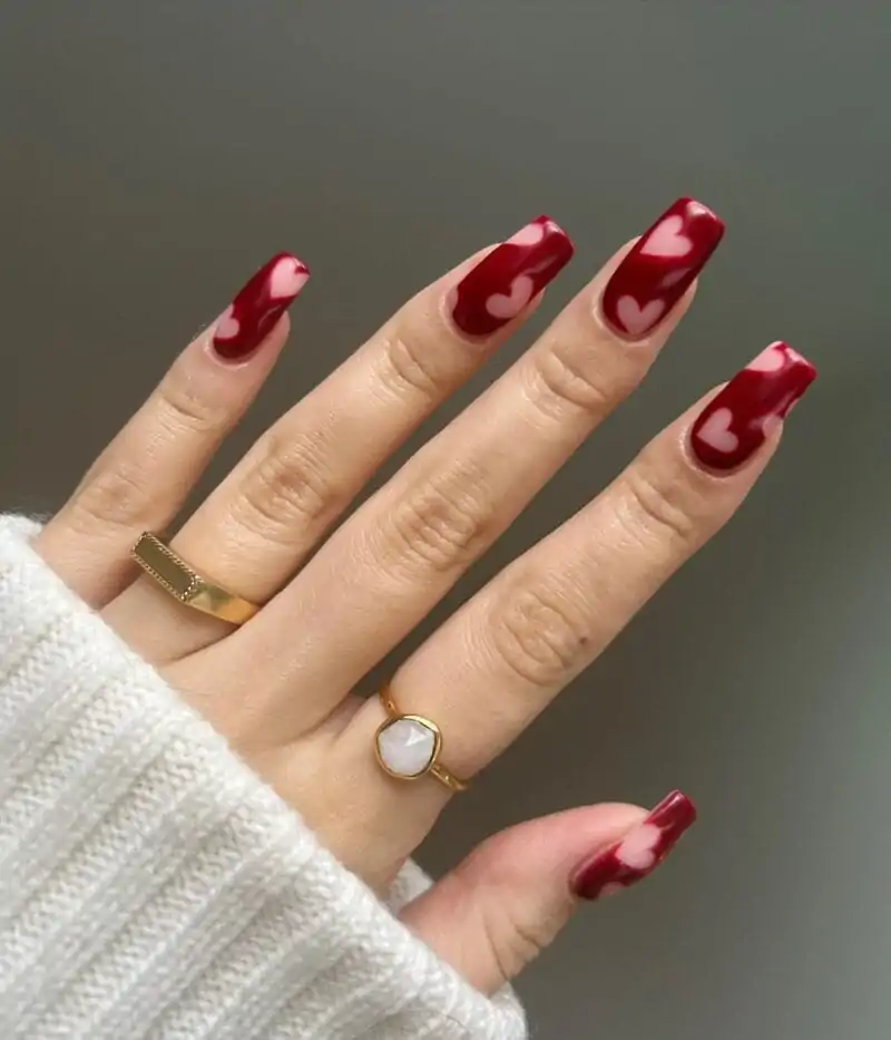 Deep-red-Heart-Cut-Out-Nails