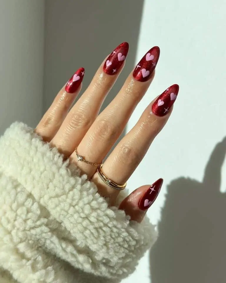Glitter-Red-Nails-with-Hearts