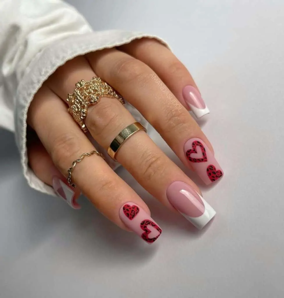 Leopard-Heart-Nail-Designs