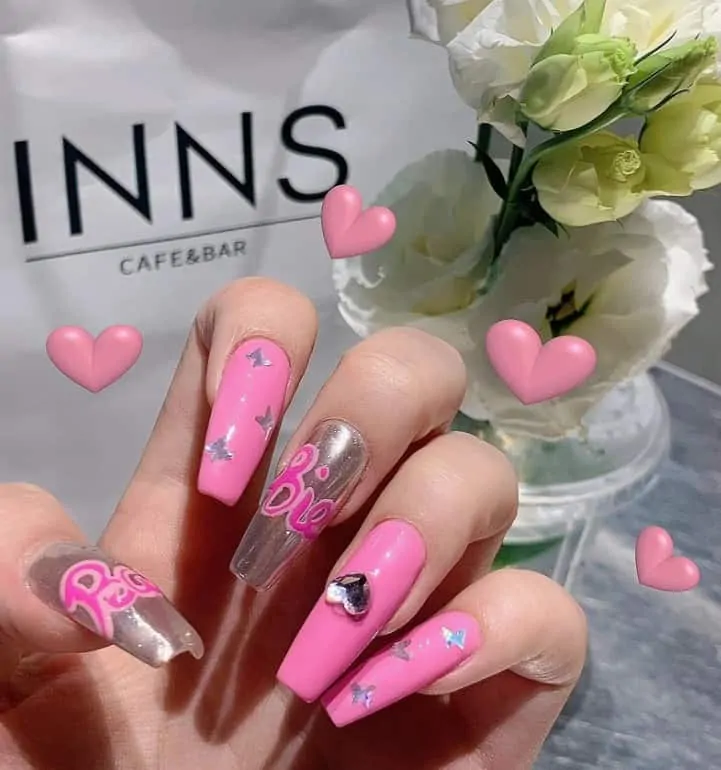 Luxury Barbie Nail Idea