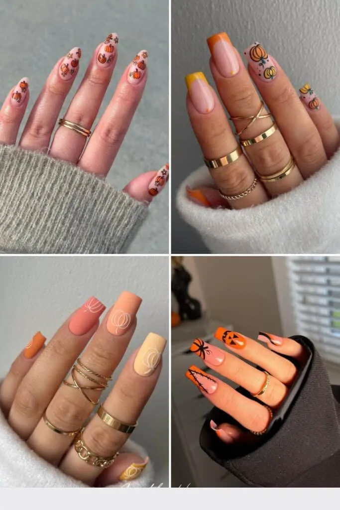 Pumpkin Nail Designs
