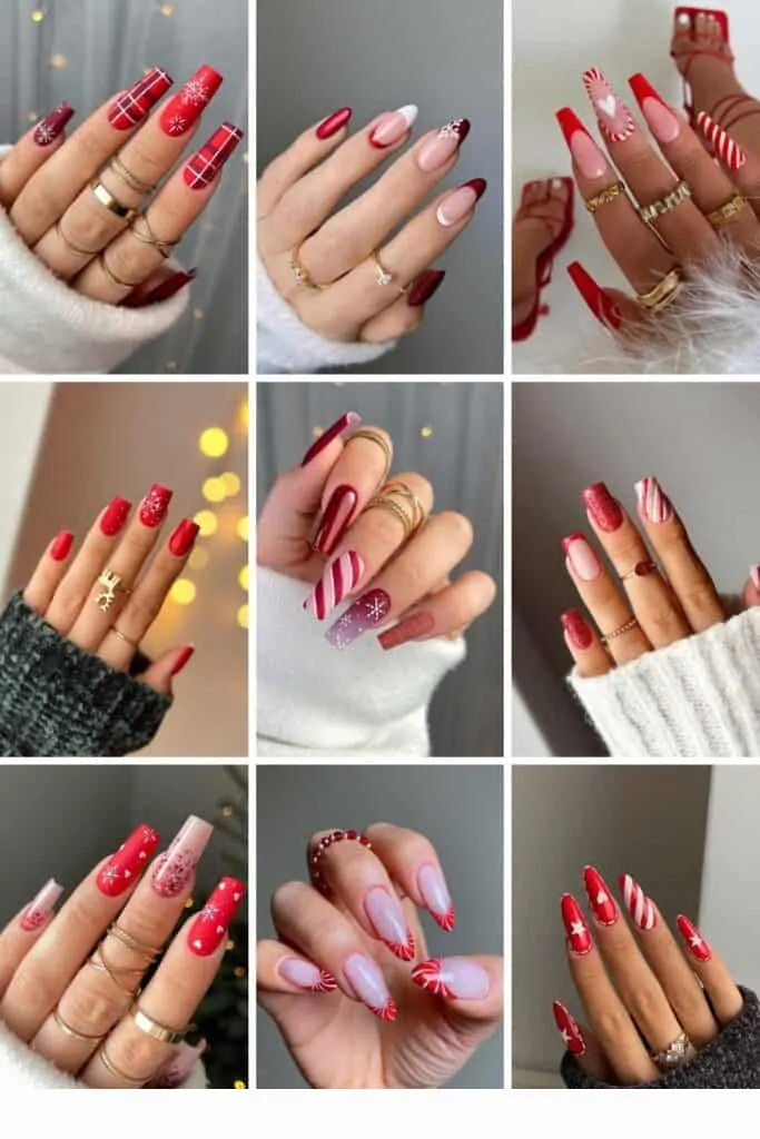 Red Christmas Nail Designs