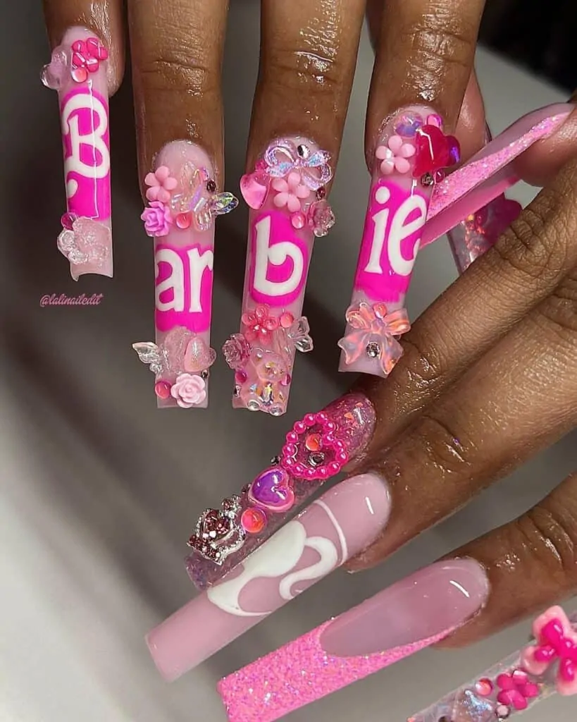 Shes-a-Barbie-Girl-Nails