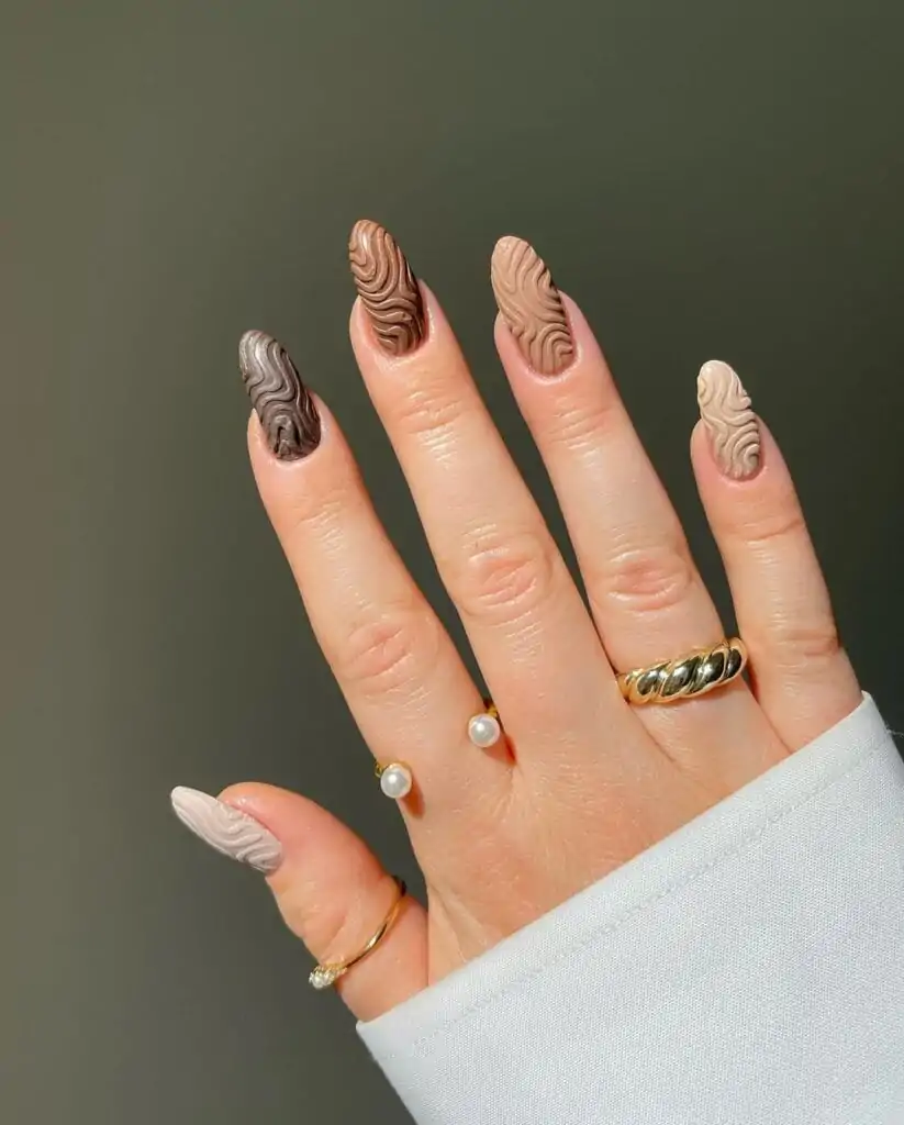 Textured-Brown-nails