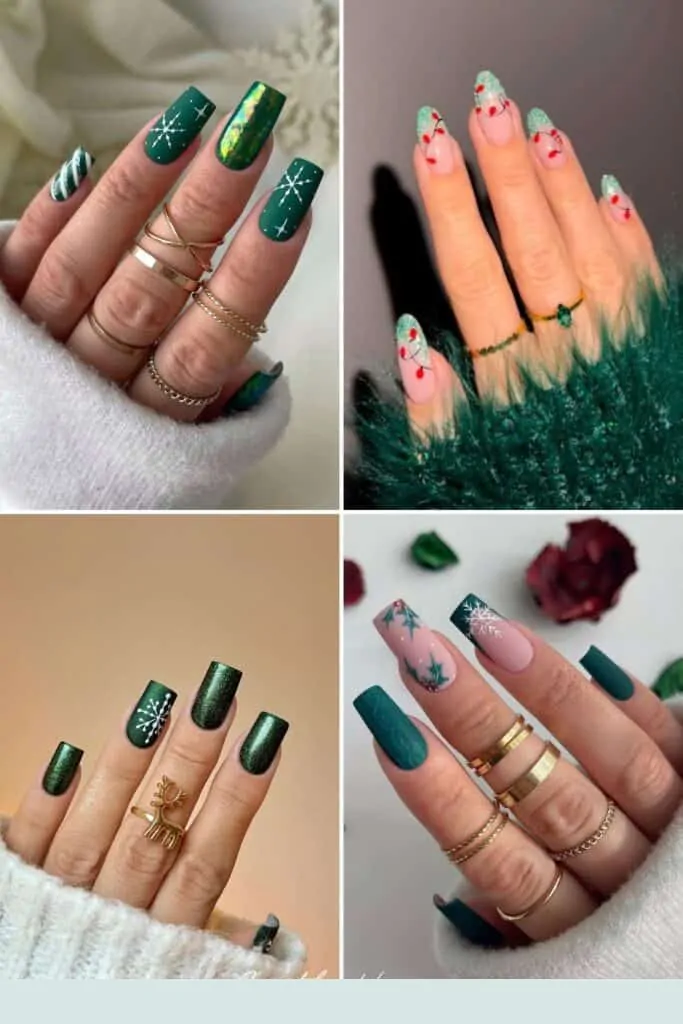 Green Christmas Nails