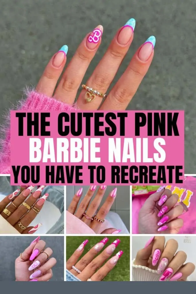 Cute Pink Barbie Nails